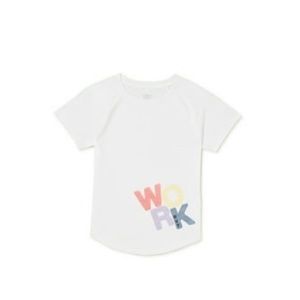 White Workout Graphic T-Shirt 6-6X